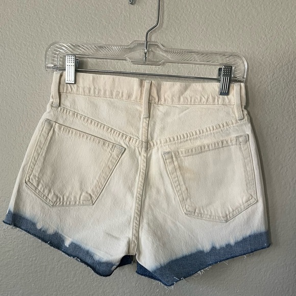 FRAME Two Tone White & Blue Le Bridgette High Waisted Short Women’s Size 25 NWT - Picture 2 of 16